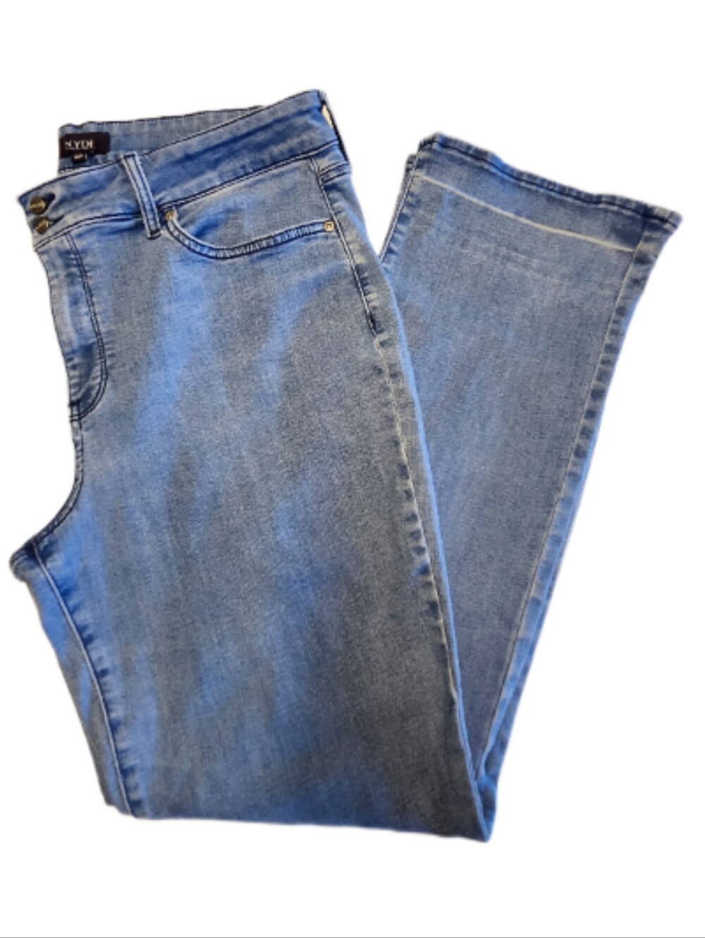 NYDJ (Not Your Daughter's Jeans) Marilyn Straight Light Blue Wash Jeans 14P
